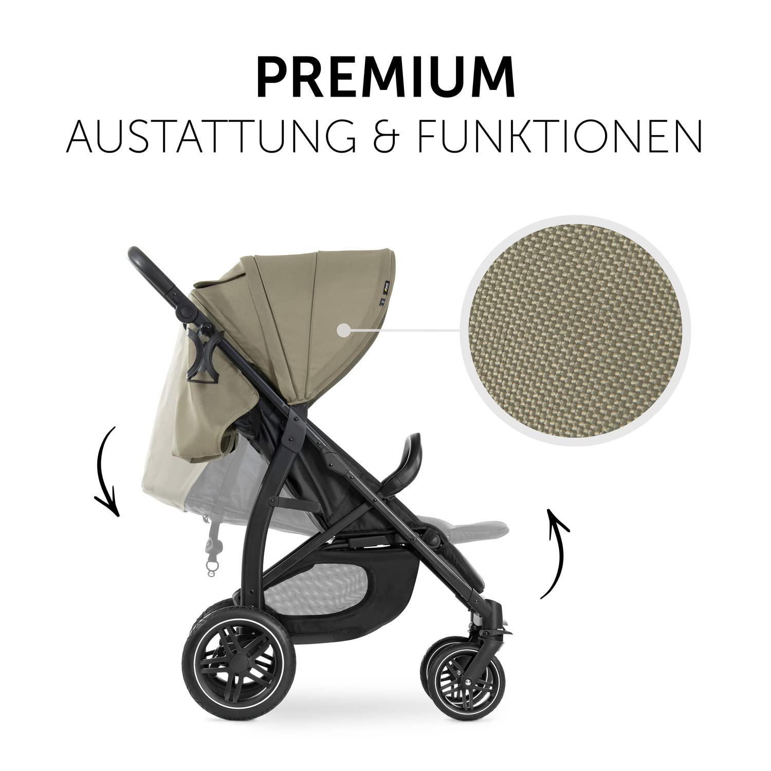 hauck Rapid 4D, Rosa - Kinderbuggy mit Liegefunktion ab Geburt bis 22 kg - UV Schutz 50+ - Klein Zusammenklappbar - Höhenverstellbarer Schieber mit Getränkehalter - Pannensichere Gummi Räder - Meloni2