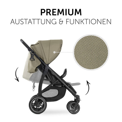 hauck Rapid 4D, Rosa - Kinderbuggy mit Liegefunktion ab Geburt bis 22 kg - UV Schutz 50+ - Klein Zusammenklappbar - Höhenverstellbarer Schieber mit Getränkehalter - Pannensichere Gummi Räder - Meloni2