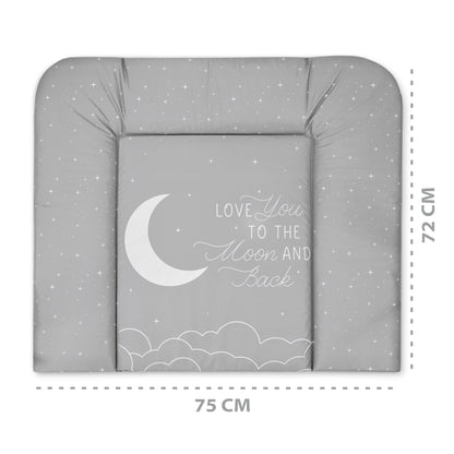 Wickelauflage Wickelunterlage abwaschbar und wasserdicht 75x72 cm - Wickelmatte zum Auflegen auf Wickeltisch Wickelaufsatz Wickelkommode oder Waschmaschine changing mat 75 x 72 Safari Motiv