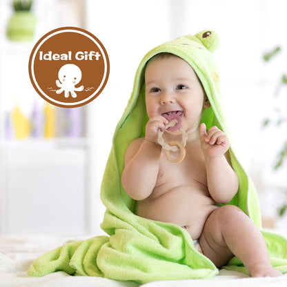 Vicloon Beißring für Babys, Beißring Spielzeug aus Silikon und Holzringe, Baby Zahnungshilfe BPA-frei, Schmerzlindernde Zahnen Nursing Zubehör für ab 3 Monaten Babys(Wal Blau)