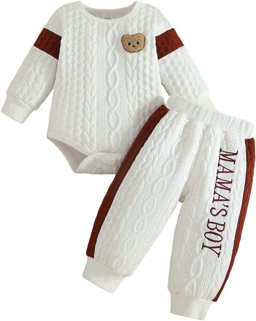 Herbst Outfit Für Baby Jungen Mit Bären Oberteil Und Hose