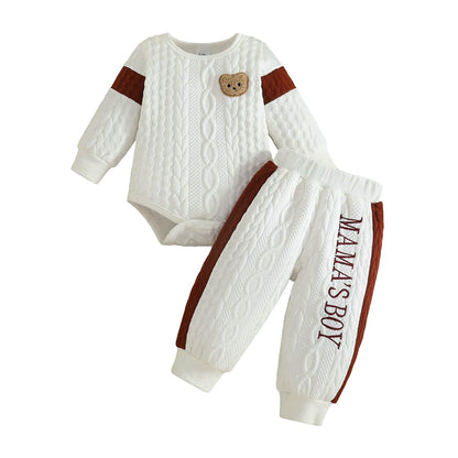 Herbst Outfit Für Baby Jungen Mit Bären Oberteil Und Hose