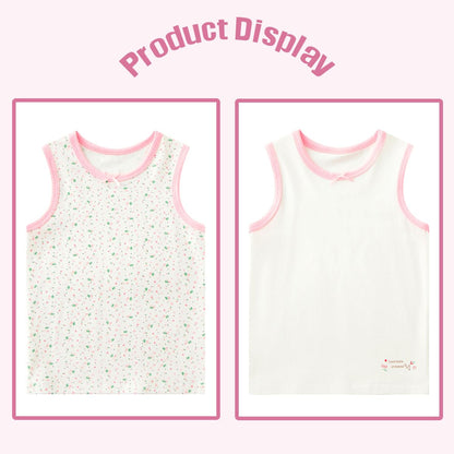Lohhbve 4er-Pack Klassische, solide Camisole-Unterhemden für Kinder für 2–10 Jahre, Kleinkind-Mädchen, Baumwoll-Racerback-Tanktop, Multipack