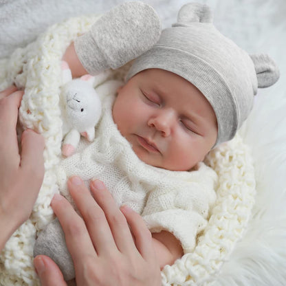 DRESHOW Neugeborenes Baby Mütze Hut und Handschuhe Set Beanie Bekleidung Unisex Infant Hut Kindergarten Mütze Baby Jungen Mädchen 0-6 Monate