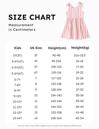 PATPAT Mädchenkleid ärmellos, Baby Mädchen Kleid mit Schleife an den Schulterträgern für Geburtstag, Party, Bankett, Hochzeit, Urlaub, Bunt