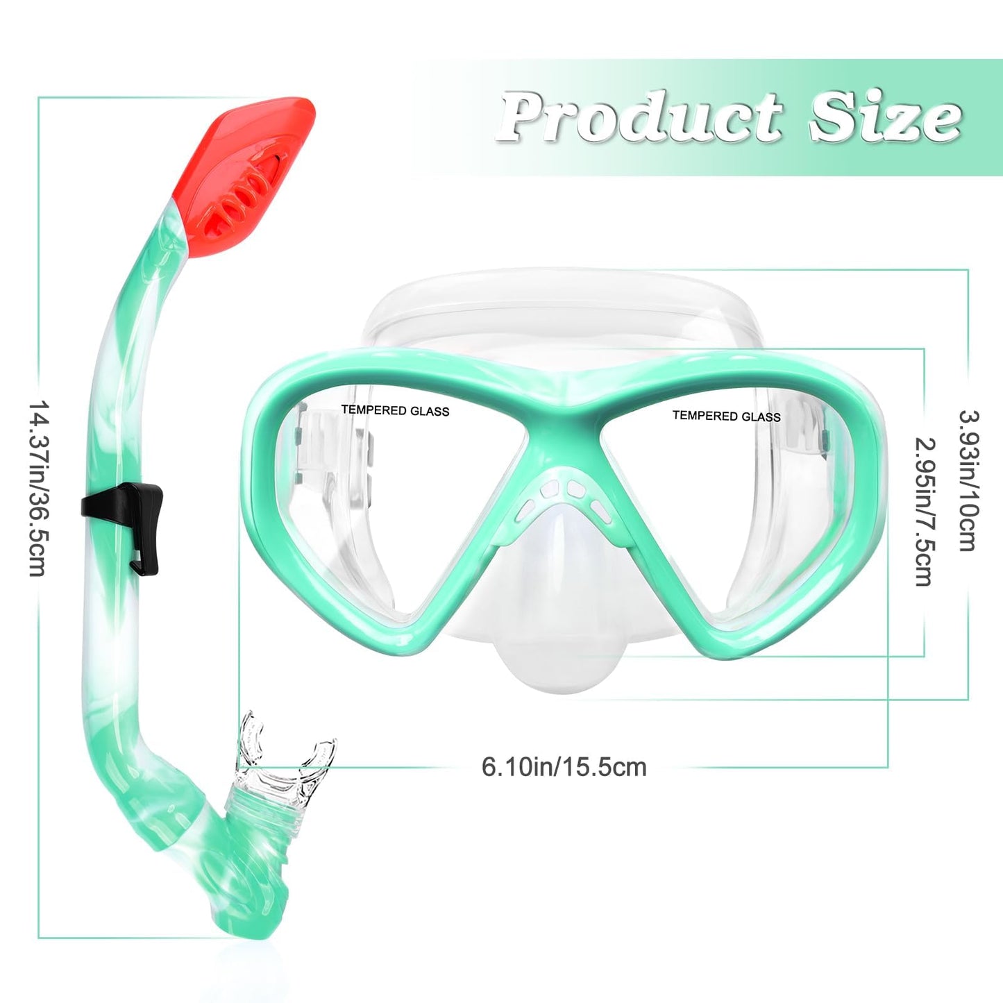 Schnorchelset Kinder - Taucherbrille Kinder mit Schnorchel Anti Leck Anti Fog HD Tauchmasken Dry Schnorchel für 4-13 Jahren Jungen Mädchen