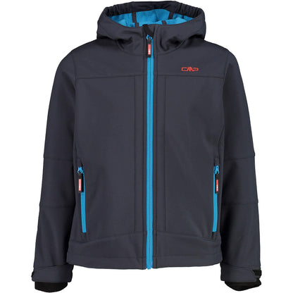 CMP Unisex Children's Giacca in Softshell Da Bambini Con Cappuccio Fisso Softshell Jacket for Children with Fixed Hood