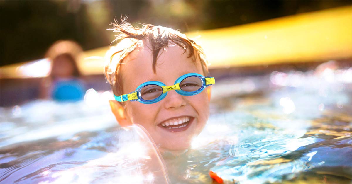 ZABERT K20 2er Pack Schwimmbrille für Kinder, Antibeschlag UV-Schutz, für Kinder Alter 3-10 Jahre