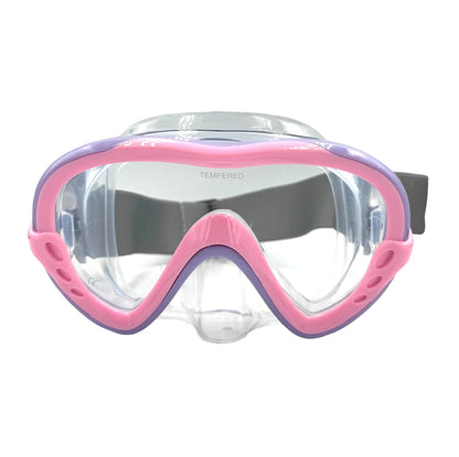 EasyDive Snorkel Set Children's Snorkel Mask with Elastic Band Anti-Fog Diving Mask Diving Mask Dry Silicone Material Snorkelling Set for Boys Girls