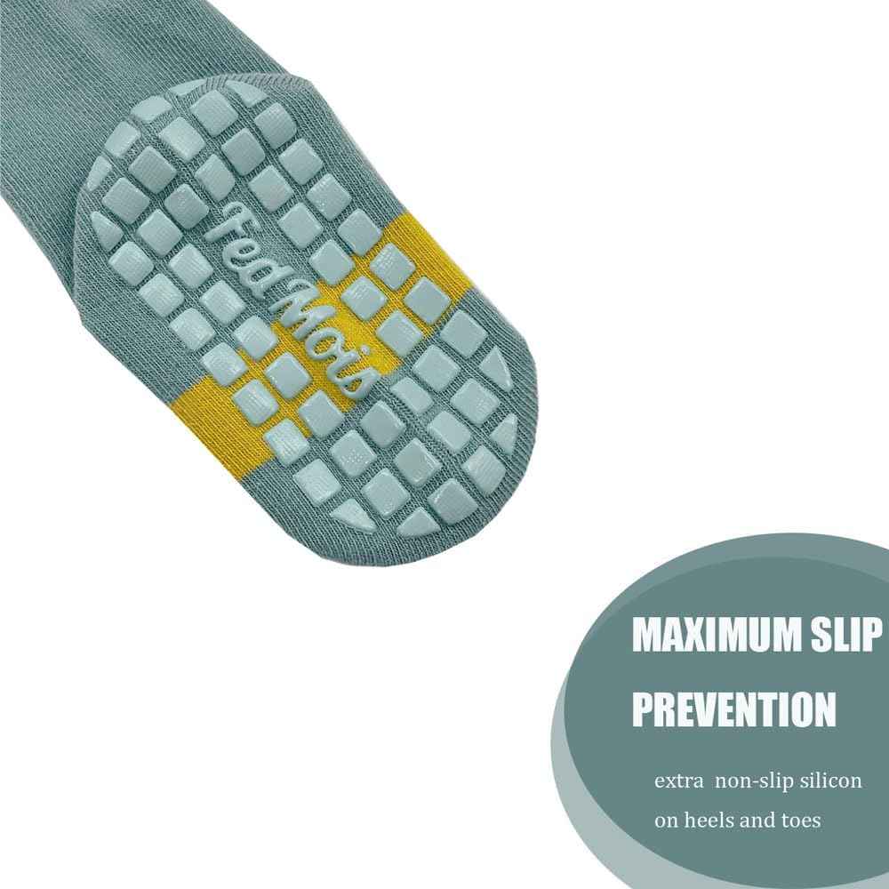 Pack of 6 Baby Toddler ABS Non-Slip Socks Knee-Length Knee Socks Cotton