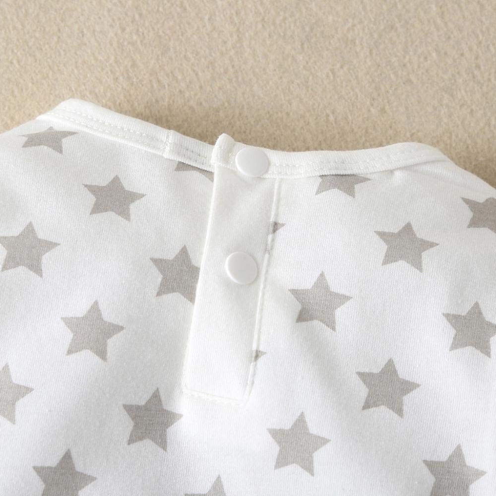 YEBIRAL Baby Mädchen Junge Langarm Strampler Neugeboren Elefanten Druckn Outfits Set Babykleidung Lustig Patchwork Spielanzug Baumwolle Strampelanzug für Frühling und Herbst Schlafanzug