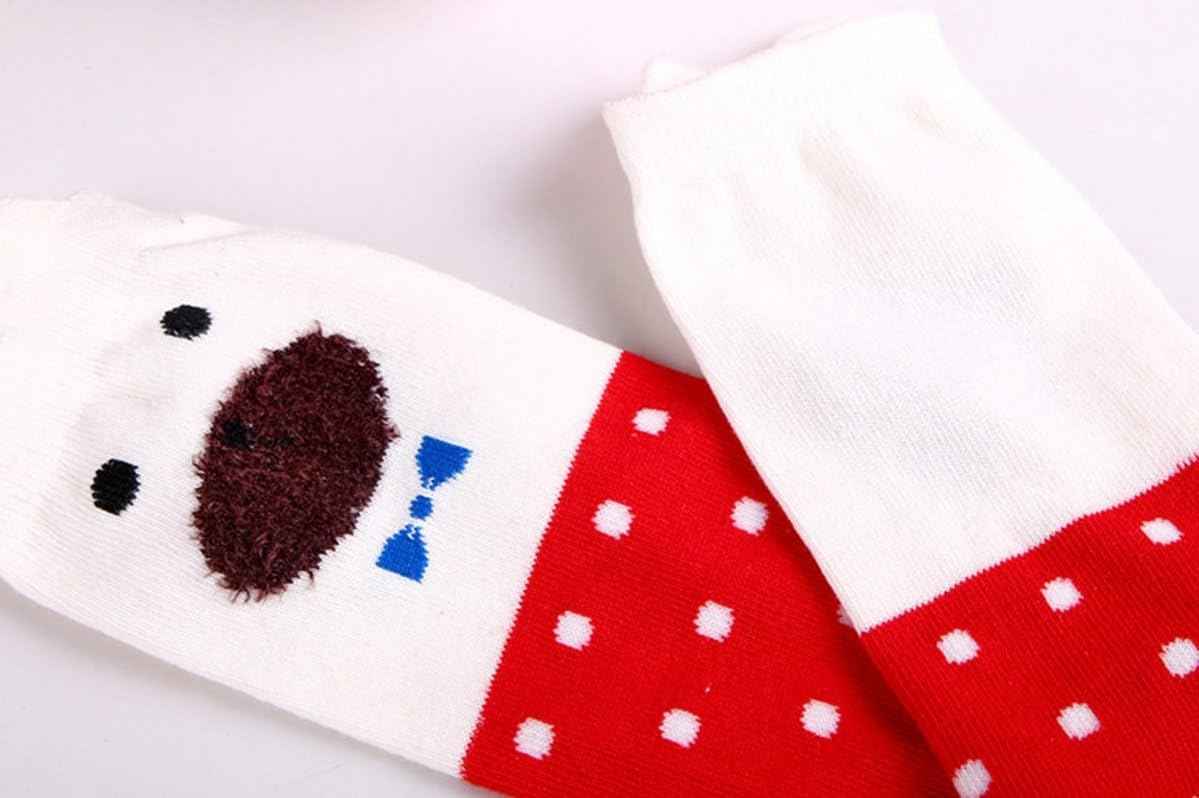 CISMARK Girls' Knee Socks 6 Pairs for Children Gifts Long Funny Children's Socks Animal Cotton Socks 3-12 Years