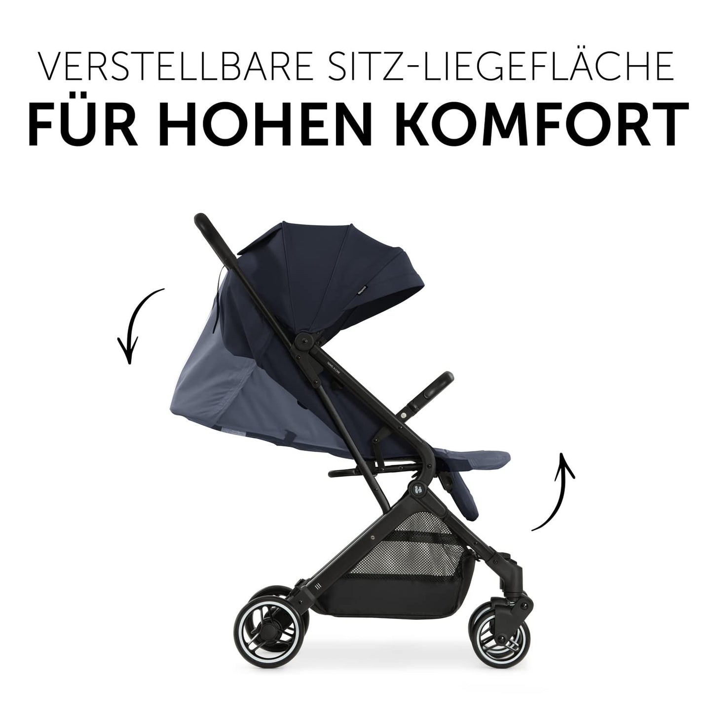 hauck Travel N Care, Dark Olive - Reise Buggy für Kinder ab Geburt bis 22 kg - mit Liegefunktion - Leicht 6,9 kg & Kompakt - Klein Zusammenklappbar - UPF 50+ - EVA Räder - Korb bis 3 kg