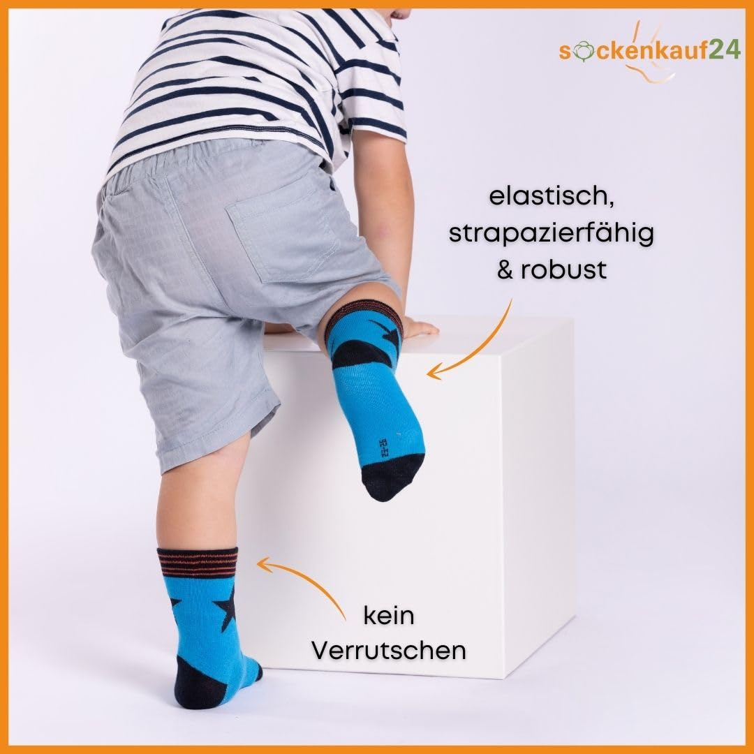 10 Paar Kinder Socken Jungen & Mädchen Baumwolle Kindersocken