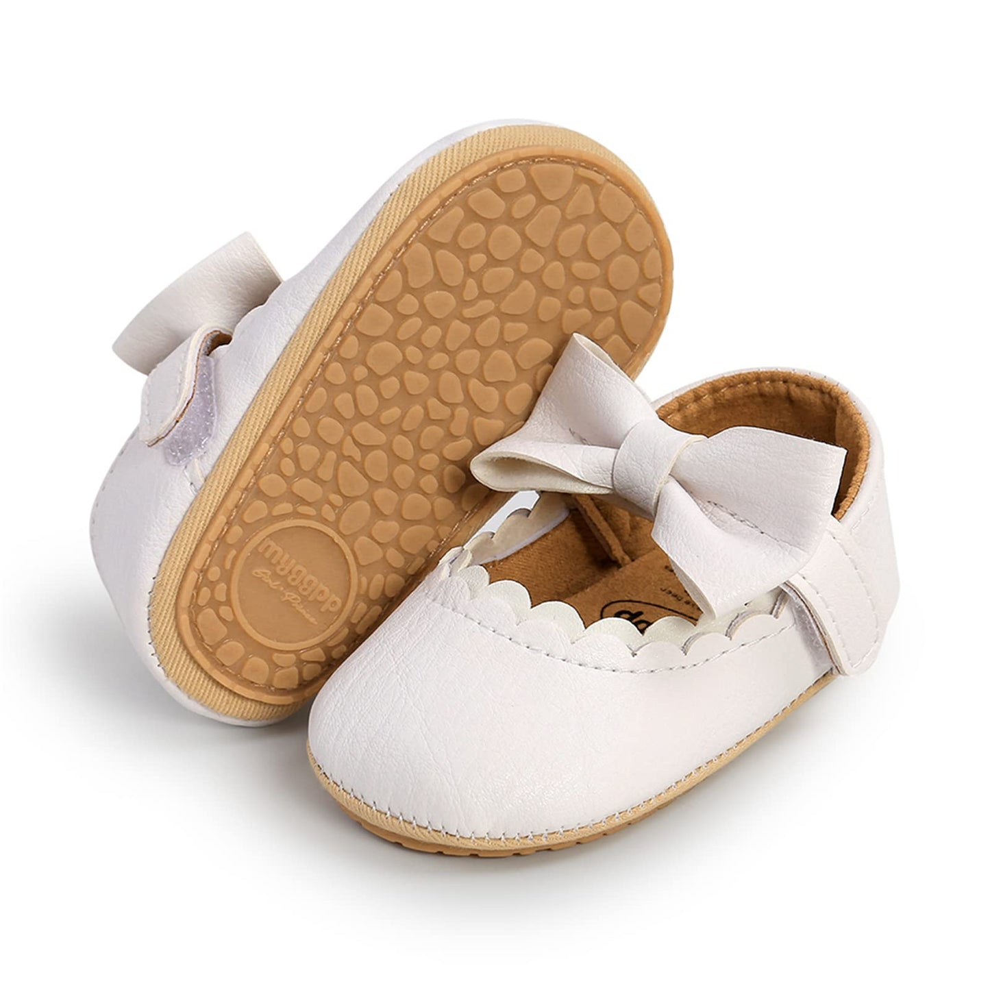 RVROVIC Baby Mädchen Mokassins Prinzessin Mary Jane Flache Kleider Schuhe Premium Leichte Weiche Sohle Krippe Schuhe Kleinkind Schuhe