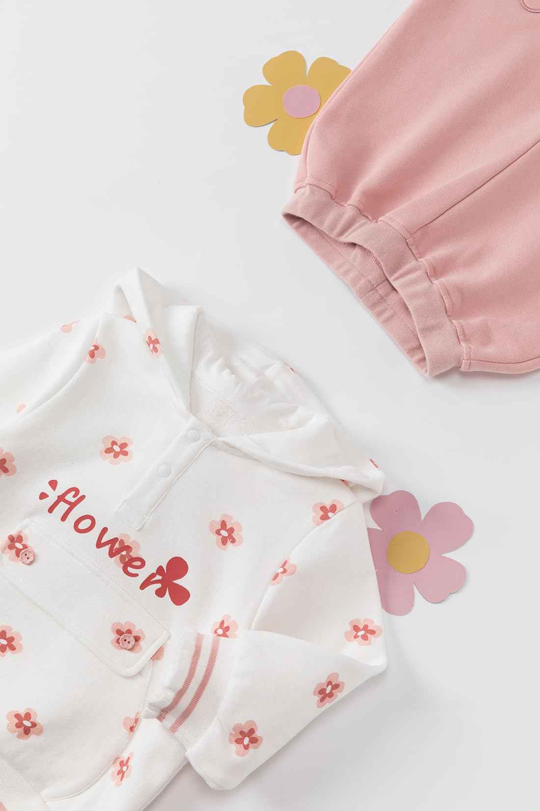 gurcooc Baby Clothing Set Baby Girl Clothing Long Sleeve Floral Hoodies Long Trousers Outfit Clothing 6-30 Months