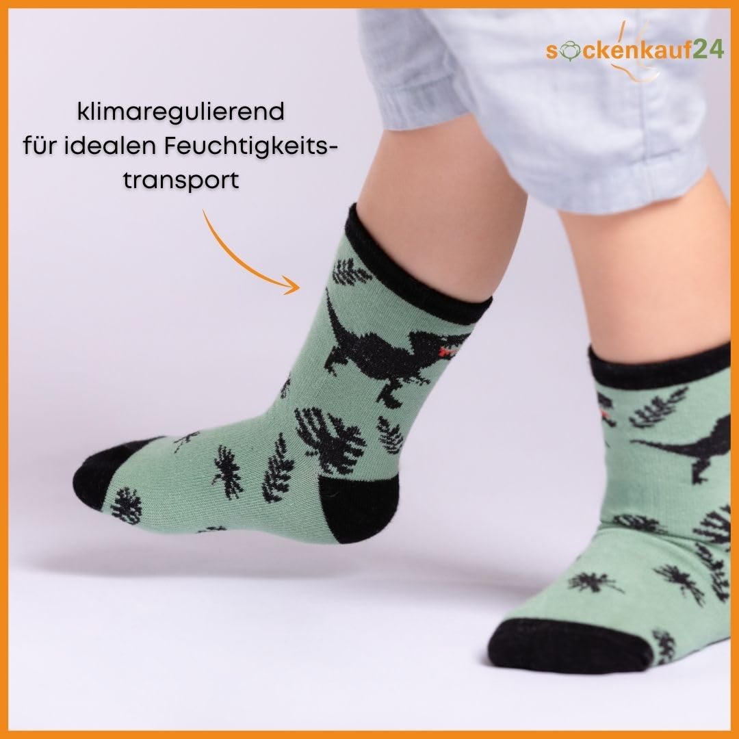 10 Paar Kinder Socken Jungen & Mädchen Baumwolle Kindersocken
