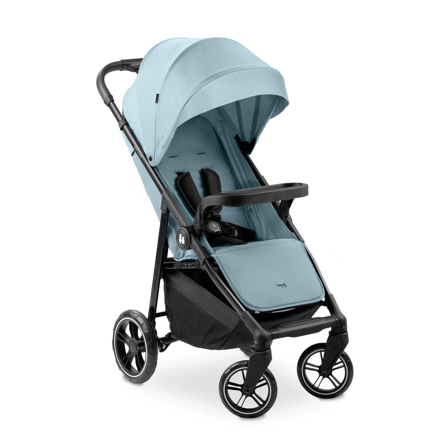 hauck 3in1 Kinderwagen Set Shop N Care Trio Set inkl. Buggy, Babywanne, Babyschale ab Geburt bis 22 kg, Klein Zusammenklappbar, Liegefunktion, Getränkehalter & Tablett, UV-Schutz 50+ (Grey)