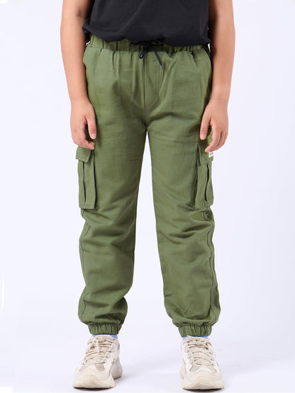 NATUST Jungen Cargohose Kinder Freizeithose mit Elastischem Bund