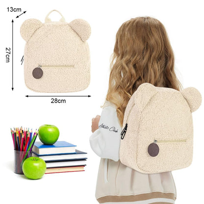 Aomig Plush Backpack Kindergarten Backpack Toddler Backpack Kindergarten School Bag for Boys Girls Children Animal Kids Backpack Animal Cartoon Mini Bag Kids Backpack for Baby 2-6 Years 