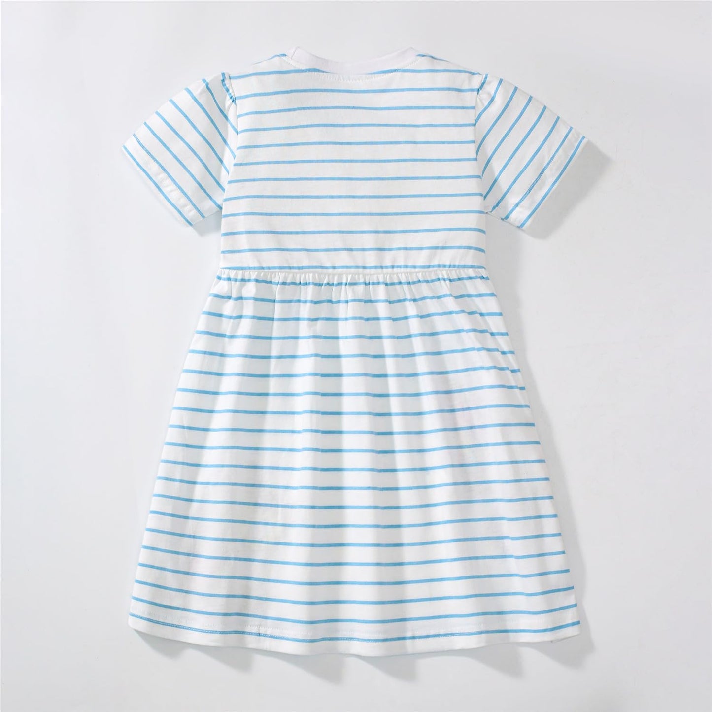 Kleinkind Mädchen Kurze Ärmel Ostern Kleid Baumwolle lässig Jersey Shirt Playwear Applique Kleid