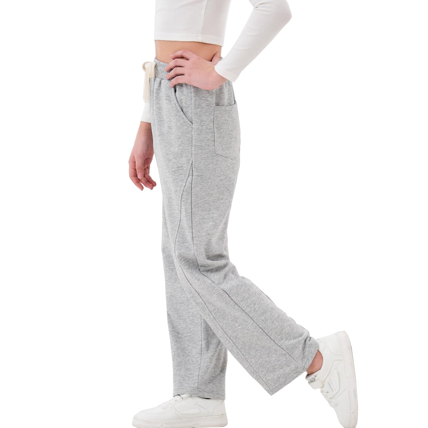 Rolanko Mädchen-Jogginghose mit Elastischem Bund, Lockere Passform, Sport-Jogginghose für Kinder, Lässiger Komfort