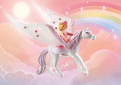 PLAYMOBIL Princess Magic 71360 Heavenly Baby Cloud, Magic Nursery in the Clouds, Includes Baby Cradle, Rocking Horse, Teddy Bear and More, Toy for Children from 4 Years