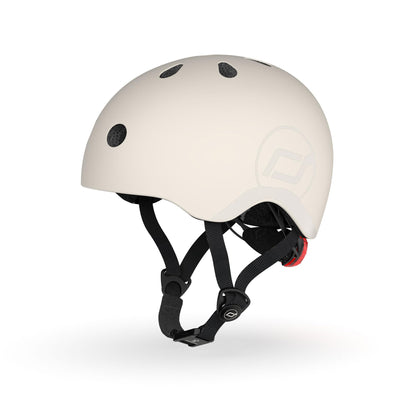 Scoot and Ride Baby Helmet with Adjustable Straps - Matte Finish - Small and Medium - Includes LED Safety Light and Soft Fleece Padding for Extra Protection