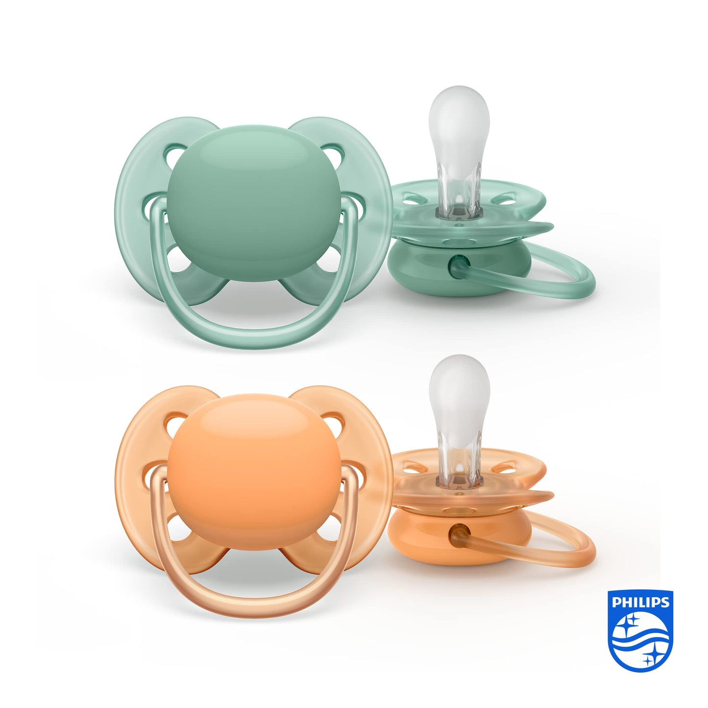 Philips Avent ultra soft Schnuller - 4er Pack, BPA-freier, extra weicher Schnuller für Babys von 0-6 Monaten, inklusive Transport- und Sterilisationsbox, (Modell SCF091/35) - Meloni2