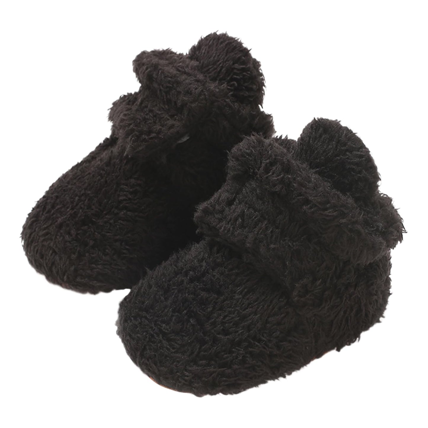 TMEOG Baby Winter Shoes Thermal Baby Shoes Crawling Shoes Fleece Baby Boots Non-Slip Warm Booties Baby Boots Lined Newborn Walk Shoes for Girls Boys 0-18 Months
