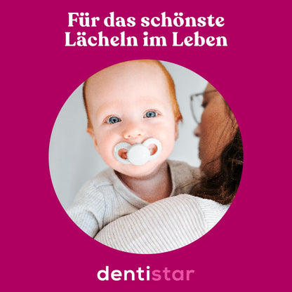 Dentistar Kühlbeißring 2er-Set – Beißring Baby ab 3 Monate – Kühlende Zahnungshilfe und Beißspielzeug für Babys und Kleinkinder - BPA frei - Türkis