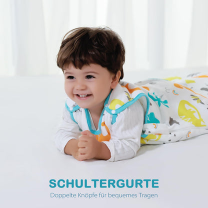 Baby Winter Sleeping Bag, Toddler Sleeping Bag, 2.5 Tog Sleeping Bag, 100% Cotton, Various Sizes from Newborn to 18 Months, All-Year-Round Sleeping Bag