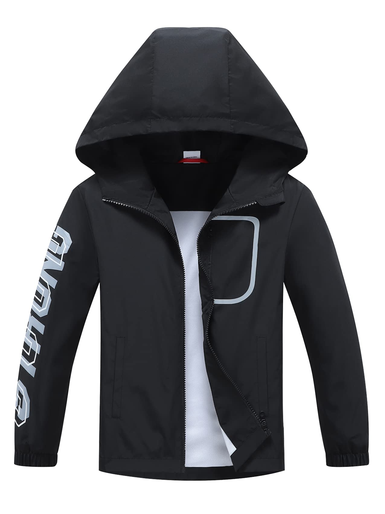 ALXHUTE Kinder Regenjacke Wassersäule Jungen Mädchen Übergangsjacke Funktionsjacke mit Kapuze