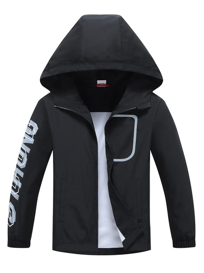 ALXHUTE Kinder Regenjacke Wassersäule Jungen Mädchen Übergangsjacke Funktionsjacke mit Kapuze