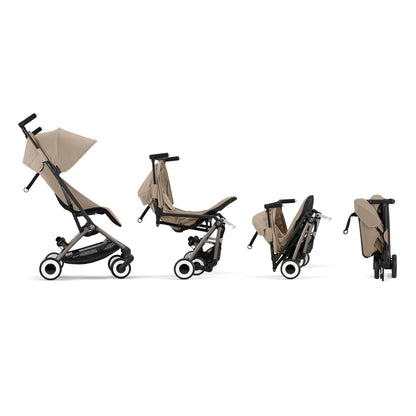CYBEX Gold Pushchair Dragonfly with One-Pull Harness, From Approx. 6 Months to 4 Years (max. 22 kg), Ultralight (Only 6 kg), Fog Gray (Grey with Silver Frame) 