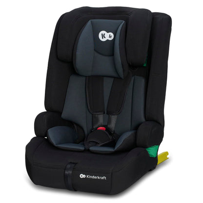 Kinderkraft SAFETY FIX 2 I-SIZE 76-150 cm Kindersitz 9-36 kg, Kinderautositze mit isofix, Einstellung der Kopfstütze, spezielle Sicherheitssysteme, 5 punkt gurte, Einsatz im set, Schwarz - Meloni2