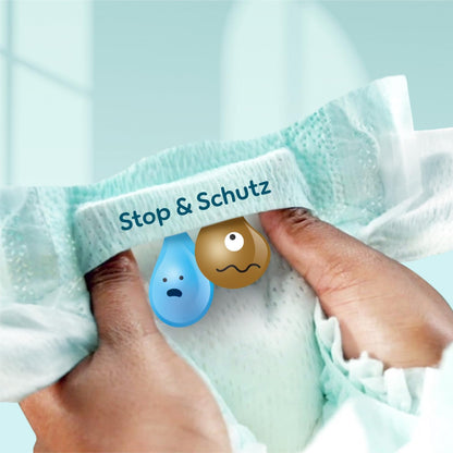 Pampers Premium Protection Größe 6, 144 Windeln, 13kg-18kg, Doppelter Schutz für die Haut und vor Auslaufen