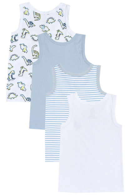 Chicco Jungen Unterhemd Set aus Baumwolle Unterwäsche (4er Pack)