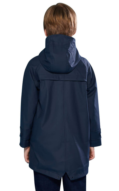 SOLOCOTE Kinder Regenjacke mit Kapuze gefüttert Gummi Regenmäntel für Mädchen Jungen Wasserdicht Winddicht Größe