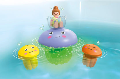 PLAYMOBIL Junior Aqua Tinti Sustainable Toy for Children from 1 Year Old Colourful Squid with Rings for Colour Sorting 71438