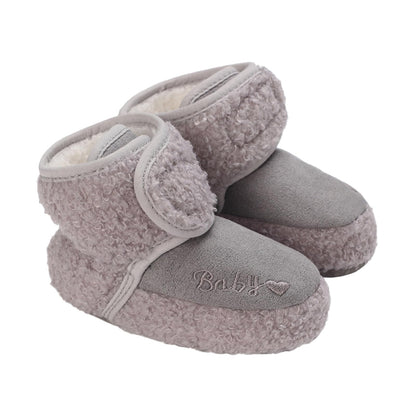TMEOG Baby Winter Shoes Thermal Baby Shoes Crawling Shoes Fleece Baby Boots Non-Slip Warm Booties Baby Boots Lined Newborn Walk Shoes for Girls Boys 0-18 Months