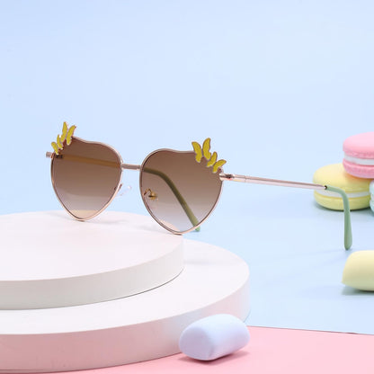 Hifot Sonnenbrille Kinder für Mädchen, Kinder Pilotenbrille mit Edelstahl Metall Gestel Kleinkind Sonnenbrille Kinder Sonnenbrillen 3-12jahre