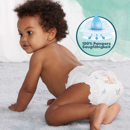 Pampers Harmonie Windeln Größe 2, 204 Windeln, 4kg-8kg, sanfter Hautschutz mit 100Prozent Pampers Schutz