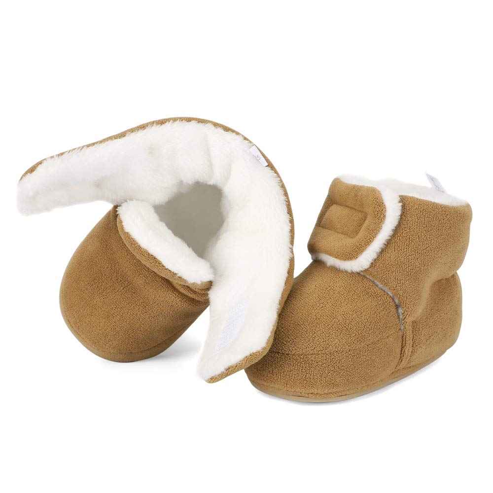 Unisex Baby Boys Girls Warm Winter Boots Rubber Sole Non-Slip Winter First Walking Shoes