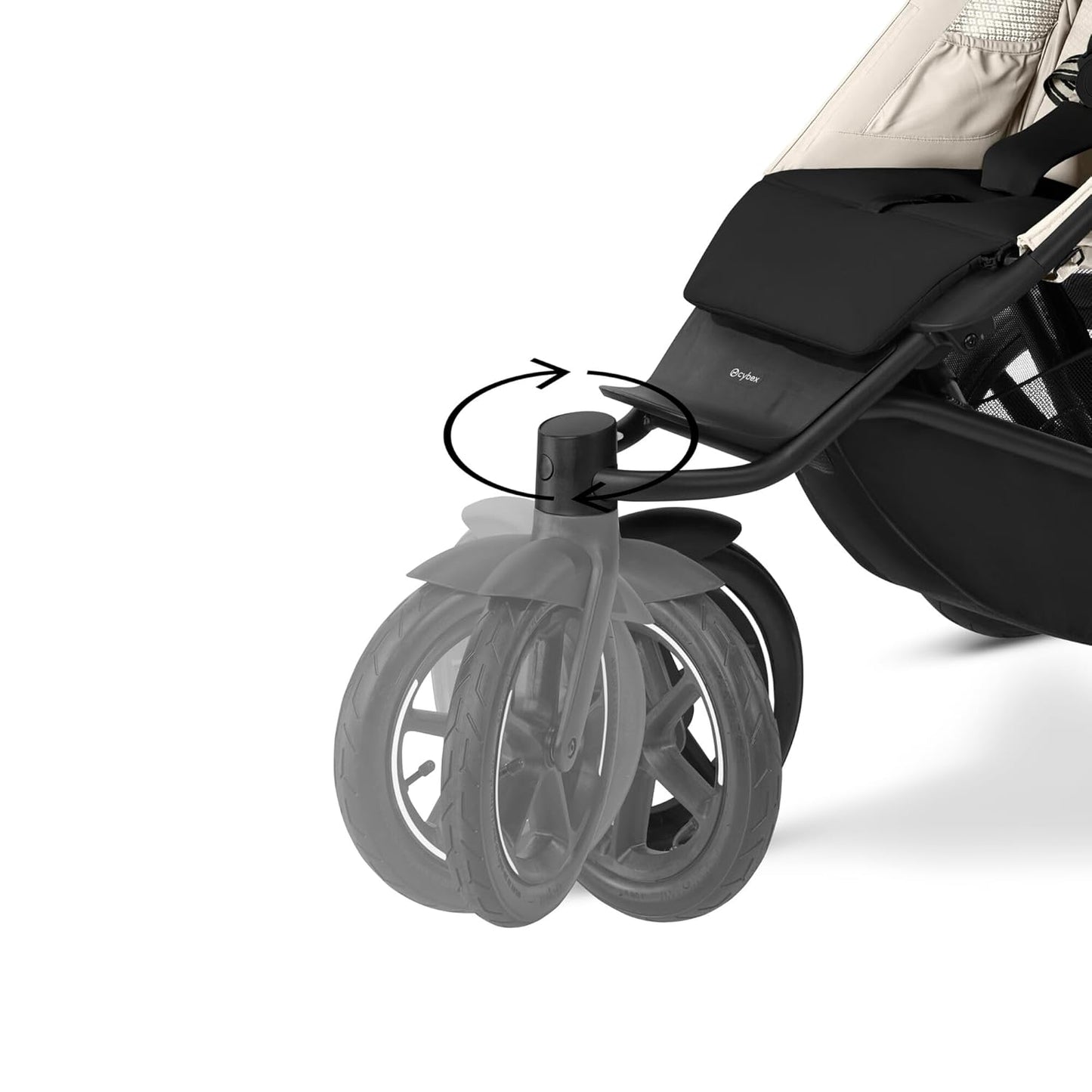 CYBEX Gold AVI SPIN Kinderwagen, Ab Geburt bis ca. 4 Jahre, Max. 111 cm und 22 kg, City-, All-Terrain-Kinderwagen, Moss Green