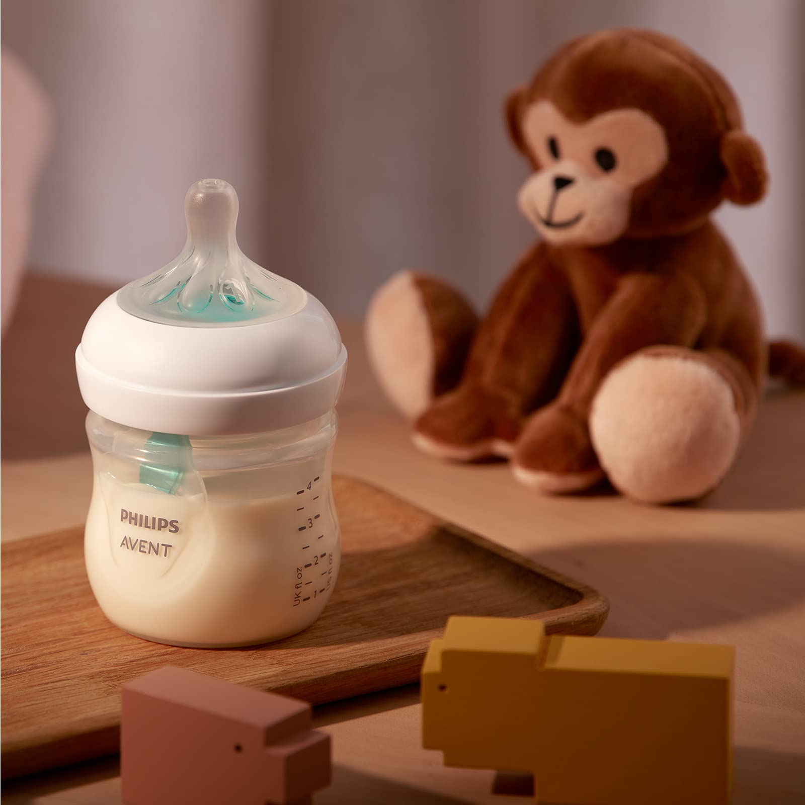Philips Avent Babyflaschen Natural Response – 2x Babyflaschen mit AirFree Ventil, 125 ml, BPA-frei, für Neugeborene ab 0 Monaten (Modell SCY670/02) - Meloni2