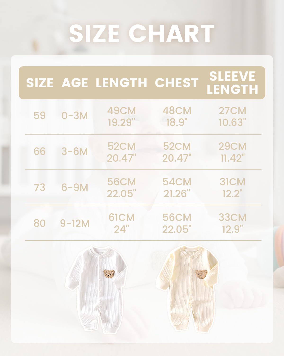 Baby Strampler Neugeborene Baumwolle Jumpsuit 2er-Pack Langarm Einteiligen Overall Kleidung für Baby Junge und Mädchen 0-12 Monate