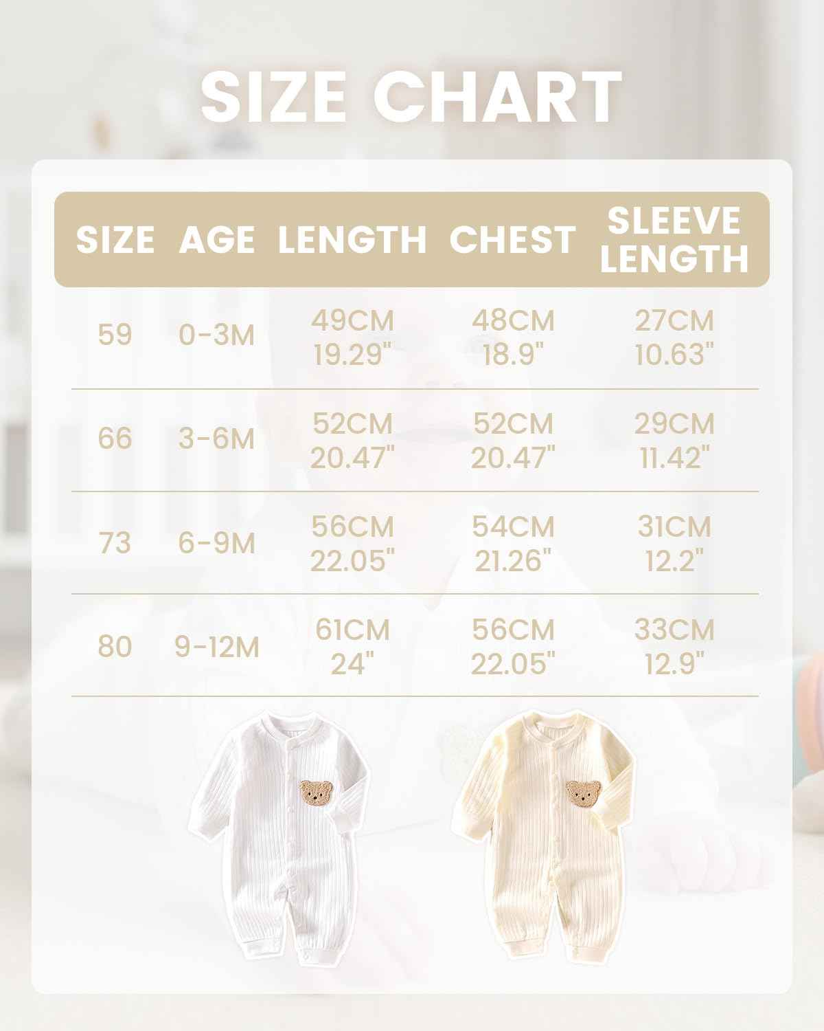 WYTbaby Baby Strampler Neugeborene Baumwolle Jumpsuit 2er-Pack Langarm Einteiligen Overall Kleidung für Baby Junge und Mädchen 0-12 Monate