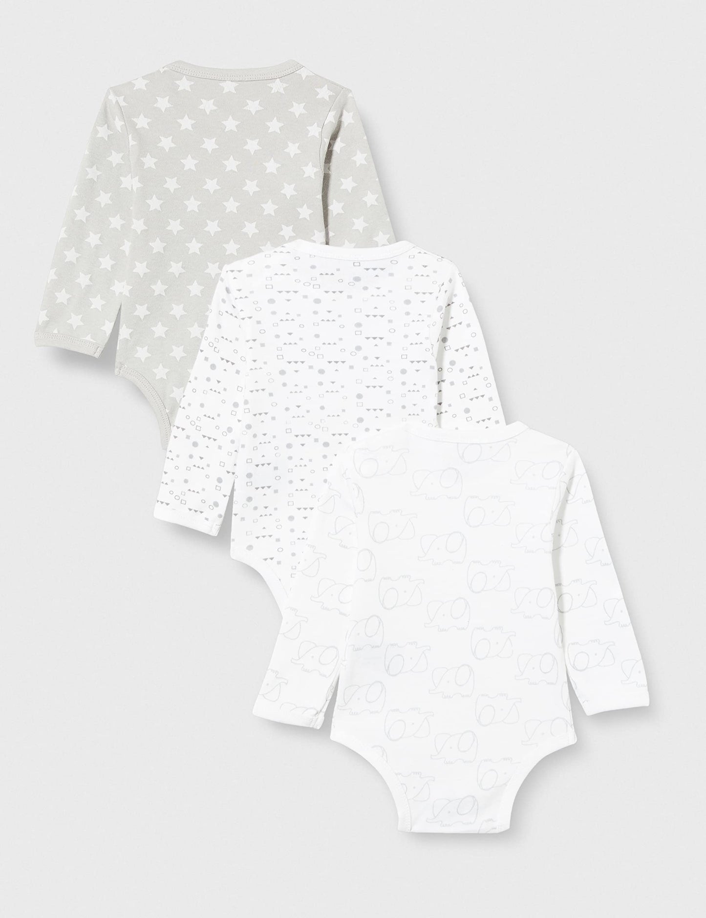 Unisex Baby Bodysuit, Langarm, 100% Baumwolle (3er und 6er Pack)