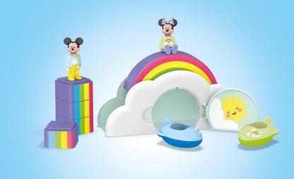 PLAYMOBIL JUNIOR | Disney | Micky Maus & Minnie Maus | Wolkenflug | nachhaltiges Spielzeug für Kinder ab 1 Jahr | 71697